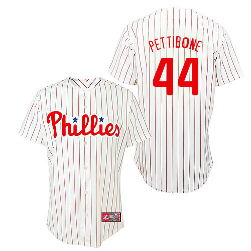 Jonathan Pettibone #44 Youth Baseball Jersey-Philadelphia Phillies Authentic Home White Cool Base MLB Jersey